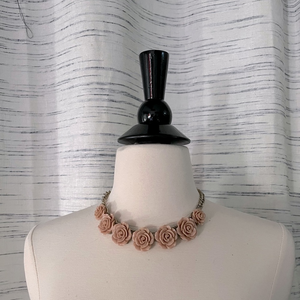 Acrylic Rose statement necklace